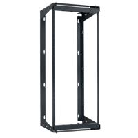 

Lowell Manufacturing SR-2518 25U Swing-Gate Wall Rack, 18" Depth, 100 Lbs Capacity, 1-Pair Fixed Rails, Black