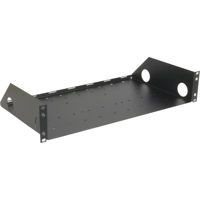 

Lowell Manufacturing USE-210 2U Rackmount Utility Shelf with Punched Base, 10" Depth, 50 Lbs Capacity, Black
