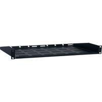 

Lowell Manufacturing USV-110 1U Rack Utility Shelf with Vent, 10.75" Depth, 50 Lbs Capacity, Black