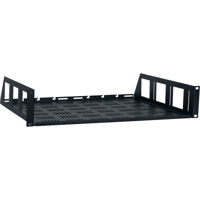 

Lowell Manufacturing USV-214 2U Rack Utility Shelf with Vent, 14" Depth, 50 Lbs Capacity, Black