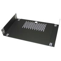 

Lowell Manufacturing VWS-214 17.5 to 22" Variable Width Rack Shelf for 21U+ Rack, 14" Depth, Supports 50 Lbs, Black