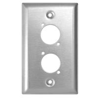 

Lowell Manufacturing WP12 1-Gang Steel Punched Wall Plate for Two Neutrik NC3FDL and NC3MDL Mic Connectors