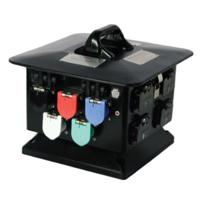 

Lex 100 Amp 3 Phase Pagoda to 12 GFCI Duplex Receptacles, Weather Resistant
