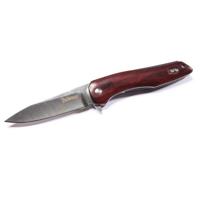 

Lyman Pachmayr Griffin Folding Knife with Plain Edge Drop Point Blade, Satin Finish Blade, Renegade Wood Handle