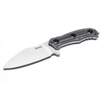 

Lyman Pachmayr Dominator Fixed Knife with Plain Edge Drop Point Blade, Satin Finish Blade, Green/Black Handle