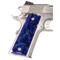 

Lyman Pachmayr Alume Raffir Grips for 1911 Pistol, Blue Storm