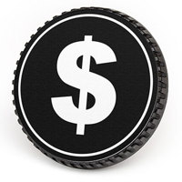 

LenzBuddy Body Cap for Canon - with Dollar Sign Icon (Black & White)