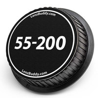 

LenzBuddy Rear Lens Cap for Canon 55-200mm (Black & White)