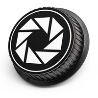 

LenzBuddy Rear Lens Cap for Canon - with Aperture Icon (Black & White)