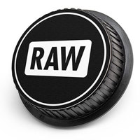 

LenzBuddy Rear Lens Cap for Canon - with RAW Icon (Black & White)