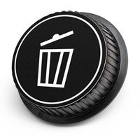 

LenzBuddy Rear Lens Cap for Canon - with Trash Icon (Black & White)
