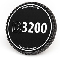

LenzBuddy Body Cap for Nikon D3200 Digital Camera, Black & White