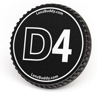 

LenzBuddy Body Cap for Nikon D4 Digital Camera, Black & White