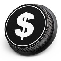 

LenzBuddy Body Cap for Nikon - with Dollar Sign (Black & White)