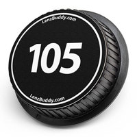 

LenzBuddy Rear Lens Cap for Nikon 105mm (Black & White)