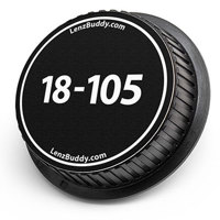 

LenzBuddy Rear Lens Cap for Nikon 18-105mm (Black & White)
