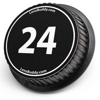 

LenzBuddy Rear Lens Cap for Nikon 24mm (Black & White)