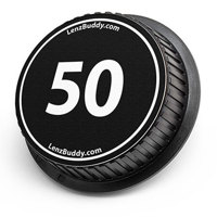 

LenzBuddy Rear Lens Cap for Nikon 50mm (Black & White)