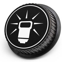 

LenzBuddy Rear Lens Cap for Nikon - with Flash Icon (Black & White)