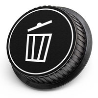 

LenzBuddy Rear Lens Cap for Nikon - with Trash Icon (Black & White)