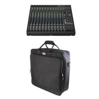 

Mackie 16-Channel Compact 4-Bus Mixer, 3 EQ Bands, 128.5 dB Dynamic Range - With Gator Cases Updated Padded Nylon Mixer/Equipment Bag, 18x18x5.5" Interior Size