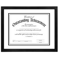 

Malden International Wood Floater Document Frame, Holds 8.5x11" Mat, 11x14" without Mat Documents, Black