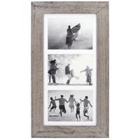 

Malden International Manhattan 3-Opening Wood Picture Frame, Holds 5x7" Pictures, Gray