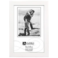 

Malden International Concepts Series Wood Frame for 4x6" Photograph, White