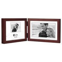 

Malden International Concepts Series Wood Frame for 4x6" Double Horizontal Photograph, Walnut