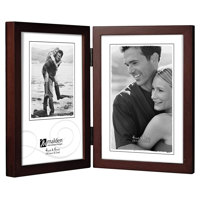 

Malden International Concepts Series Wood Frame for 4x6" Double Vertical Photograph, Walnut