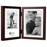 

Malden International Concepts Series Wood Frame for 5x7" Double Vertical Photograph, Walnut