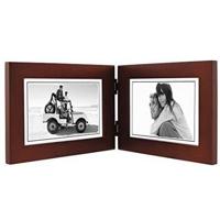 

Malden International Linear Series Wood Frame for 4x6" Double Horizontal Photograph, Dark Walnut