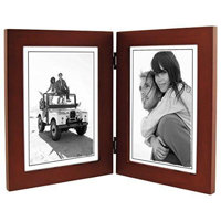 

Malden International Linear Series Wood Frame for 5x7" Double Vertical Photograph, Dark Walnut
