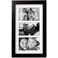 

Malden International Linear Series, Contemporary Wall Series Wood Frame, for Three 4x6" Photographs, Color/Style: Black