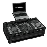 

Marathon Flight Road Black Series Laptop Coffin Case for 2x Small Format CD Players Plus 10" Mixers, 17" Laptop
