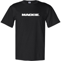 

Mackie Short Sleeve Cotton T-Shirt with White Logo, Large, Black