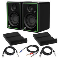 

Mackie CR3-X 3" Creative Reference Multimedia Monitors, Pair Bundle with 2 Pack Isolation Pad, 2 Pack 1/4" TRS M to XLR F Cable 10-Foot, Y Splitter Cable 10-Foot