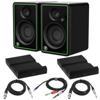 

Mackie CR3-XBT 3-Inch Creative Reference Multimedia Studio Monitors with Bluetooth, Pair Bundle with 2 Pack Isolation Pad, 2 Pack 1/4" TRS M to XLR F Cable 10-Foot, Y Splitter Cable 10-Foot