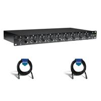 

Mackie HM-800 Rack-Mountable 8-Channel Headphone Amplifier - With 2 pack 20' Heavy Duty 7mm Rubber XLR Microphone Cable
