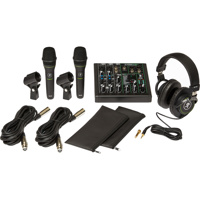 

Mackie Performer Bundle with ProFX6v3 Effects Mixer with USB, 2x EM-89D Dynamic Mics and MC-100 Headphones