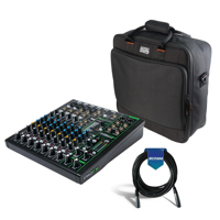 

Mackie ProFXv3 10-Channel Professional Effects Mixer with USB + Software Bundle with Gator Padded Nylon Mixer/Equipment Bag, 20-Feet XLR Microphone Cable
