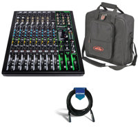 

Mackie ProFXv3 12-Channel Professional Effects Mixer with USB + Software Bundle - Bundle With SKB Universal Equipment/Mixer Bag, 15x15x5" Black, 20' Heavy Duty 7mm Rubber XLR Microphone Cable