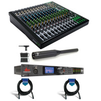 

Mackie ProFXv3 16-Channel Professional Effects Mixer with USB + Software Bundle - Bundle With DBX DriveRack PA2 Loudspeaker Management System, dbx RTA-M Reference Microphone with Clip, 2x Cables