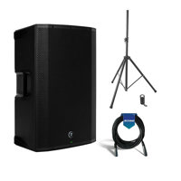 

Mackie THUMP15A 15" 1300W Active Powered Loudspeaker with 2-Channel Mixer, 32Hz-23kHz Frequency Response - BUNDLE With 20' Heavy Duty 7mm Rubber XLR Microphone Cable, On-Stage All-Steel Speaker Stand