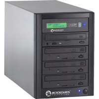 

Microboards Technology Quick Disc DVD-123, 1 to 3 Stand Alone DVD / CD Duplicator with USB 2.0 Port, 18x DVD / 48x CD Speed.