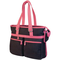 

Mobile Edge Eco-Friendly Tote for 16" Laptop / 17" Macbook, Black with Pink Trim