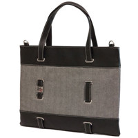 

Mobile Edge Classic Herringbone Ultrabook Tote for 14.1"/15" Mac, Black/White