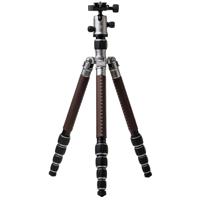 

MeFOTO RoadTrip Classic Leather Edition 5-Section Aluminum Travel Tripod with Q1 Triple-Action Ball Head, Extends to 5.1', Holds 17.6 Lbs, Titanium Finish