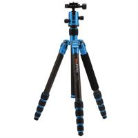 

MeFOTO RoadTrip Carbon Fiber Travel Tripod Kit, Includes Dual-Action Ball Head, Induro PU-50 Slide-In Quick Release Plate, Carry Case, Blue