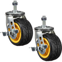 

Rock N Roller Multi-Cart 4x2" Ground Glider Wide Caster with Brake (Upgrade for R2 Cart), 2-Pack